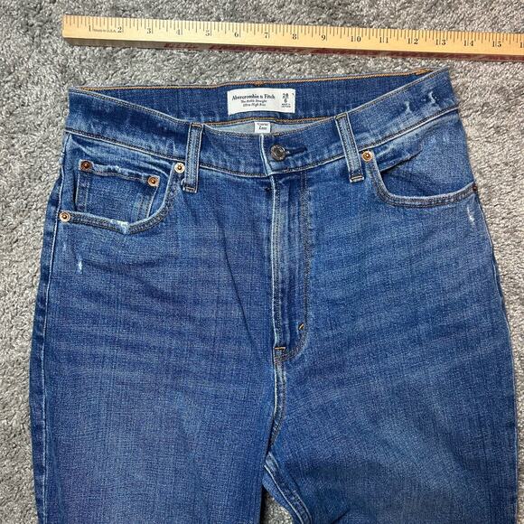 Abercrombie Size 28/6 The Ankle Straight Ultra HIgh Rise Curve Love - Picture 4 of 4